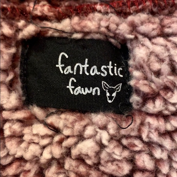 ⚜️wine FANTASTIC FAWN sherpa vest - Picture 2 of 4